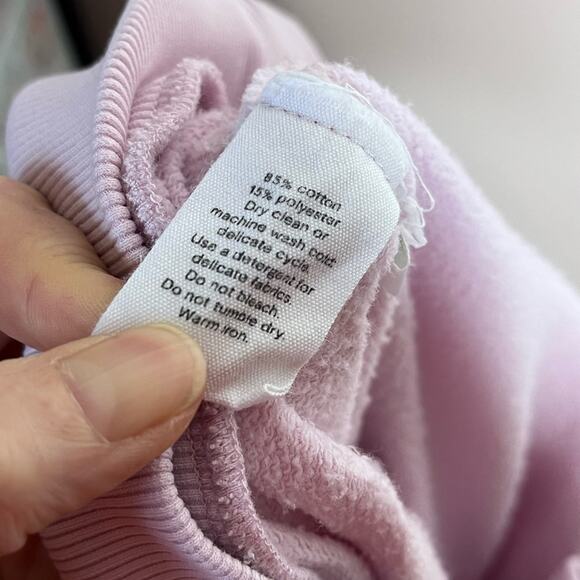 SLEEPER Diana Lilac Crewneck Sweatshirt Size XS Loungewear Comfy - Picture 6 of 6